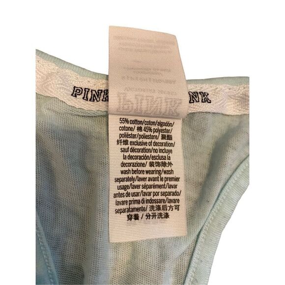 Pink Victorias Secret Sleepwear Racerback Tank Top Lightweight Athletic Athleisu - Picture 8 of 11